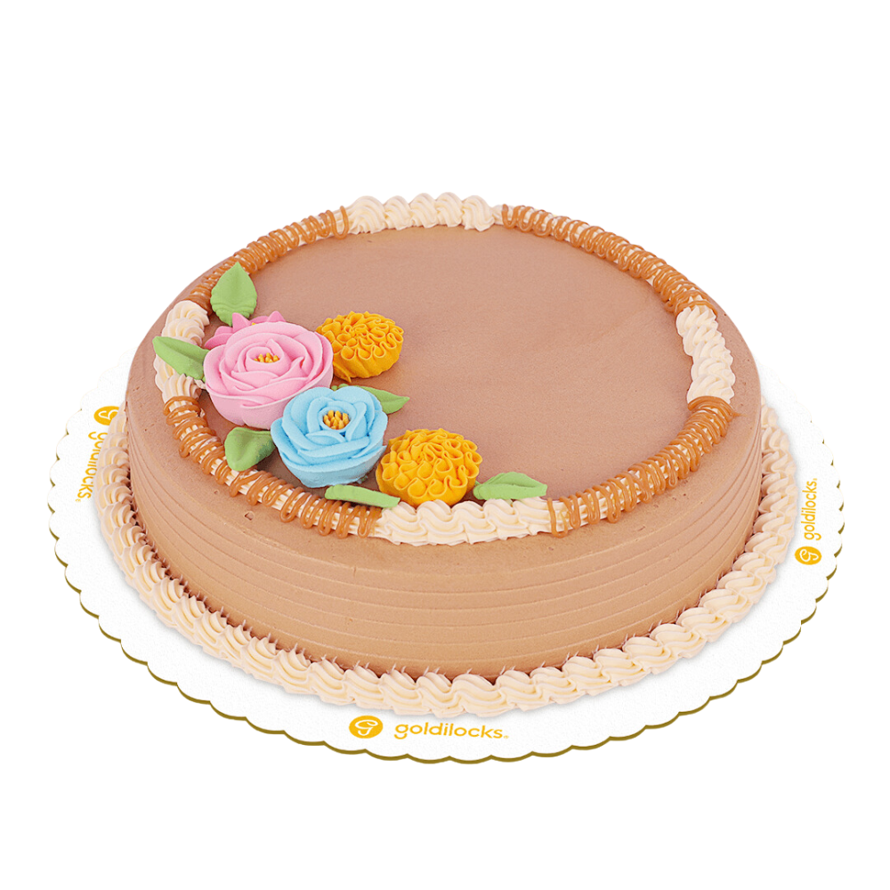 Classic Caramel Pastel Blooms 9" round