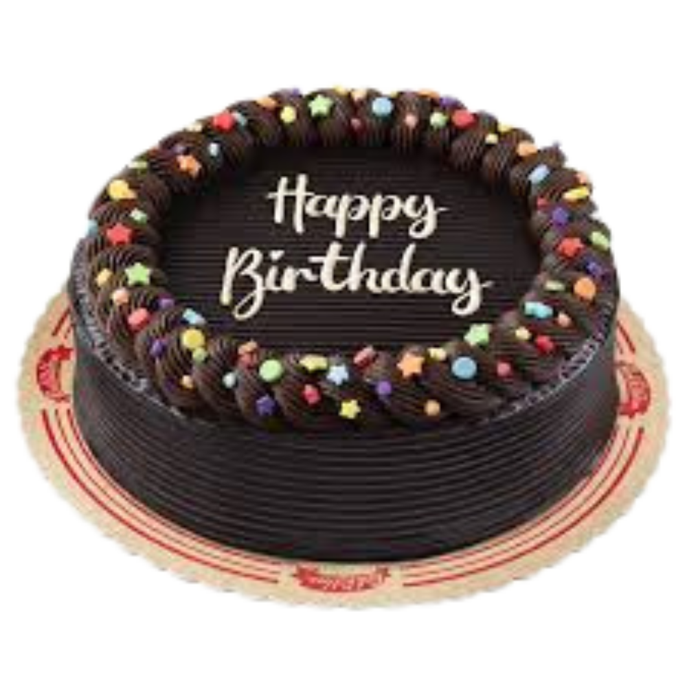 Round Chocolate Dedication Cake