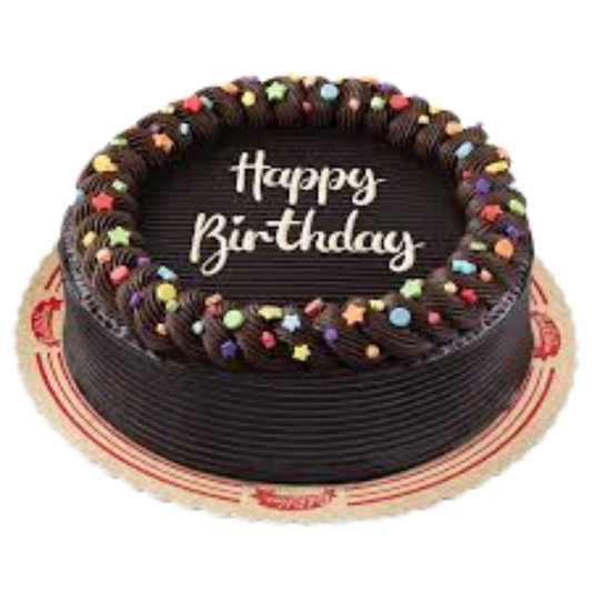 Round Chocolate Dedication Cake