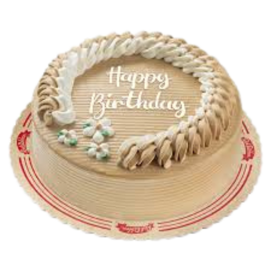 Round Creamy Caramel Dedication Cake