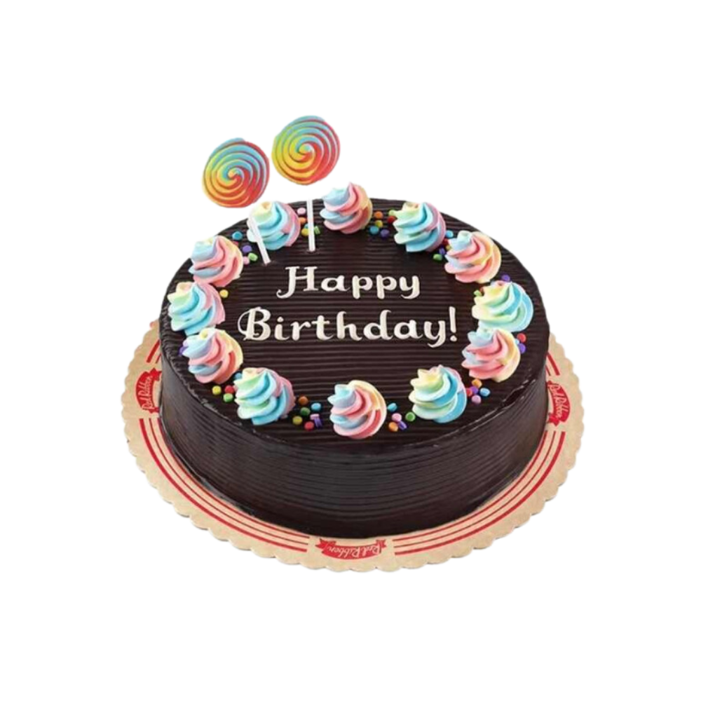 Round Rainbow Dedication Cake