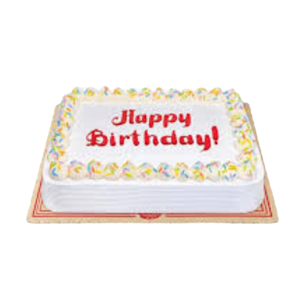 Vanilla Sprinkles Dedication Cake 8x12