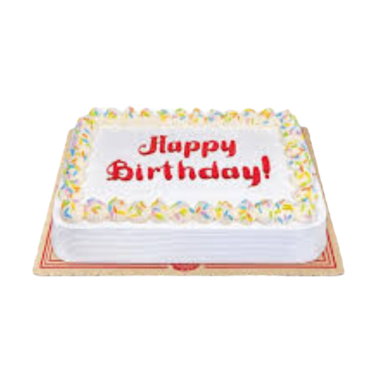 Vanilla Sprinkles Dedication Cake 8x12